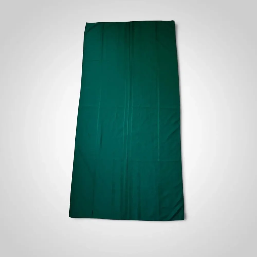 Green Tablecloth 87x43 Rectangular Polyester Woven Stripe Festive Dining Event